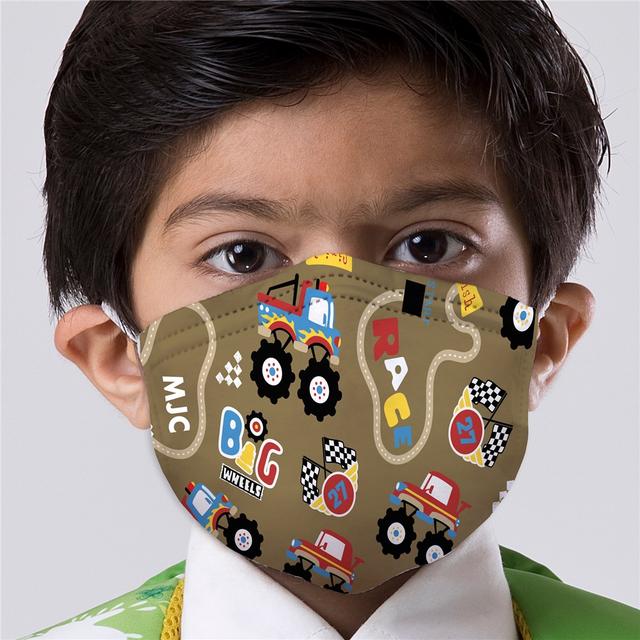 Personalized Monster Trucks Youth Face Mask