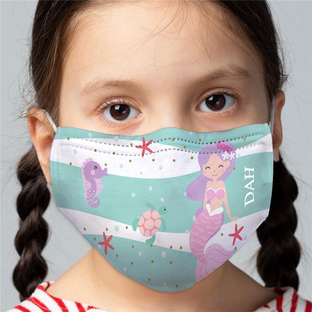 Personalized Mermaid Youth Face Mask