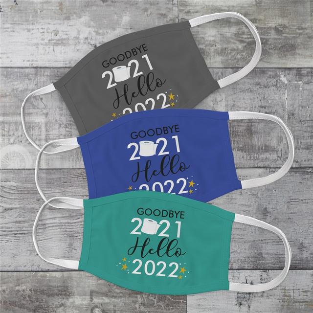 Personalized Goodbye 2021 Hello 2022 Face Mask
