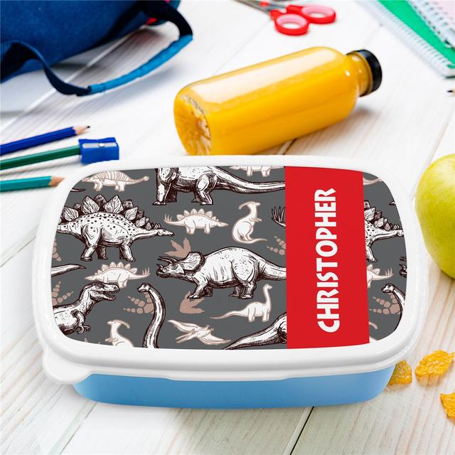Personalized Dinosaur Pattern Lunch Box