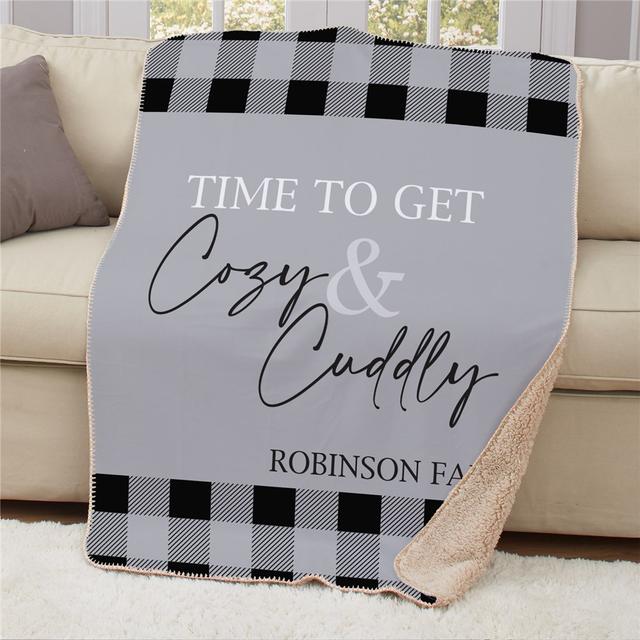 Personalized Cozy & Cuddly Sherpa Blanket