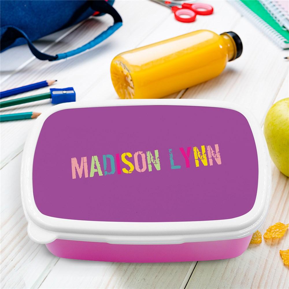 Personalized Colorful Name Lunch Box