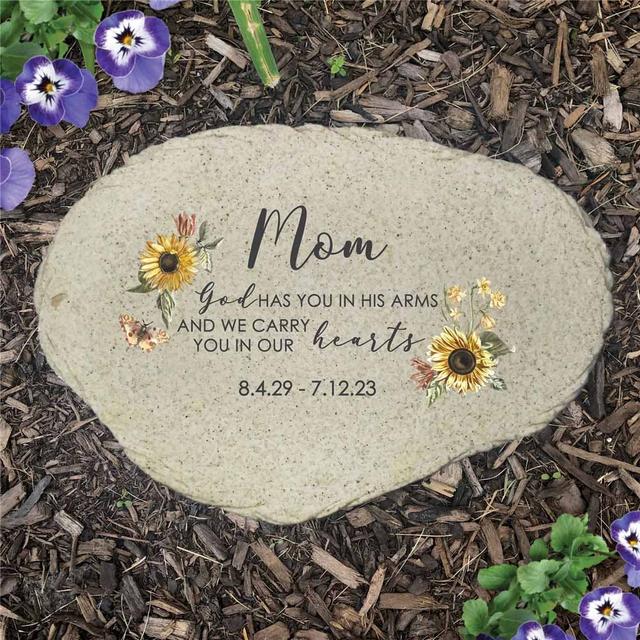 Personalized Sunflower Flat Garden Stone