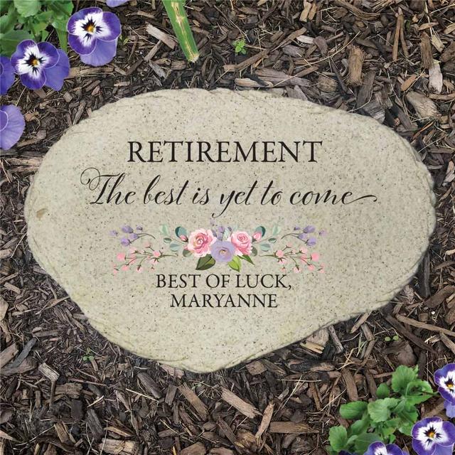 Personalized The Best is Yet to Come Flat Garden Stone