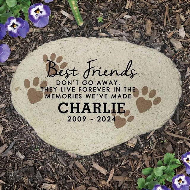 Personalized Best Friends Flat Garden Stone