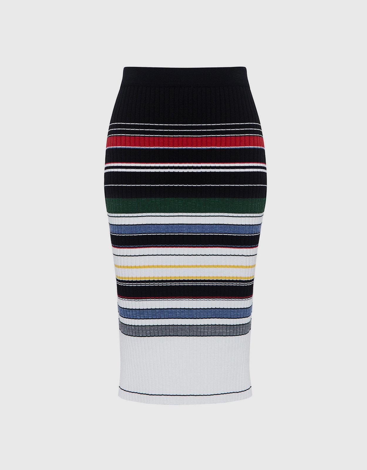 Preen Line Ockie Striped Knit Skirt - L