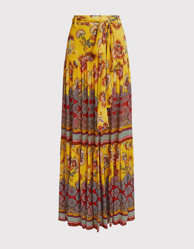 Alexis Erris Floral Maxi Skirt - L