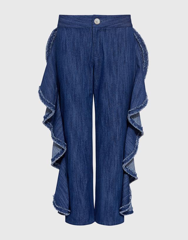 Alexis Nikko Ruffle Cropped Jeans - XS