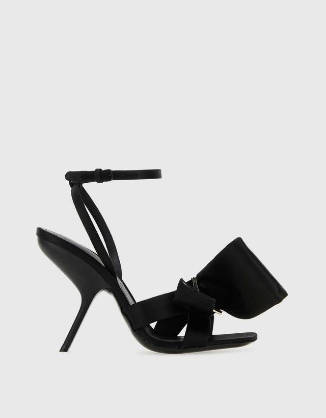 Salvatore Ferragamo Satin Symmetrical Bow High-Heeled Sandals - 10.5