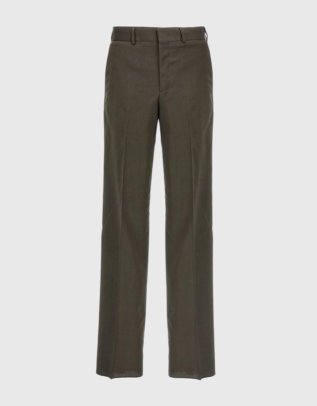Fendi Men's Cipresso Wool Straight-Leg Pants - IT 34