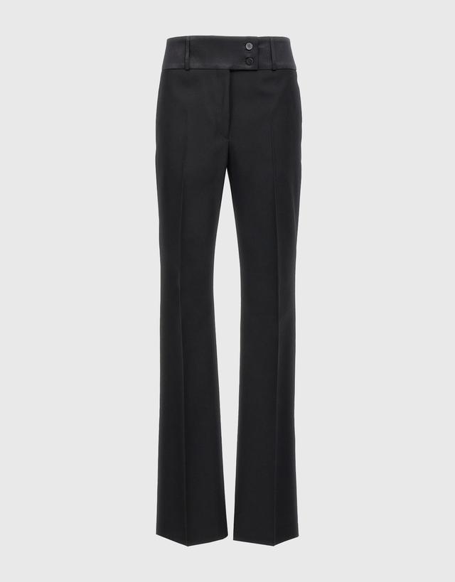 Salvatore Ferragamo Virgin Wool Straight Leg Tuxedo Pants - 40