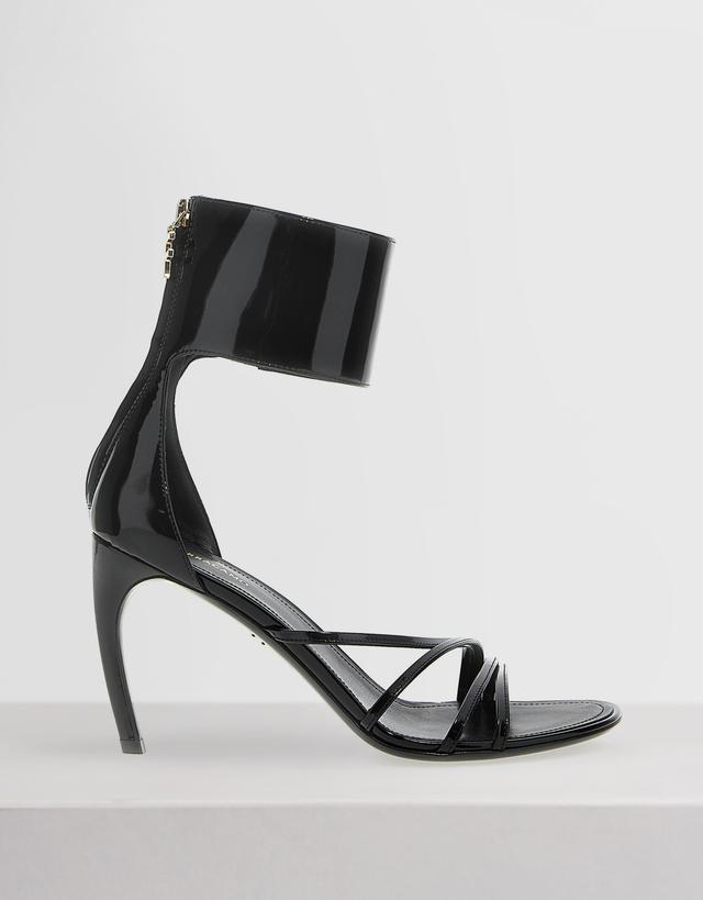 Salvatore Ferragamo Clethra Shiny Brushed Nappa Leather Ankle Strap High-Heeled Sandals - US 11.5