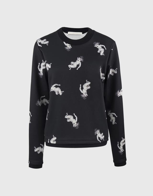 Surreal But Nice Abstract Printed Neoprene Sweatshirt - S
