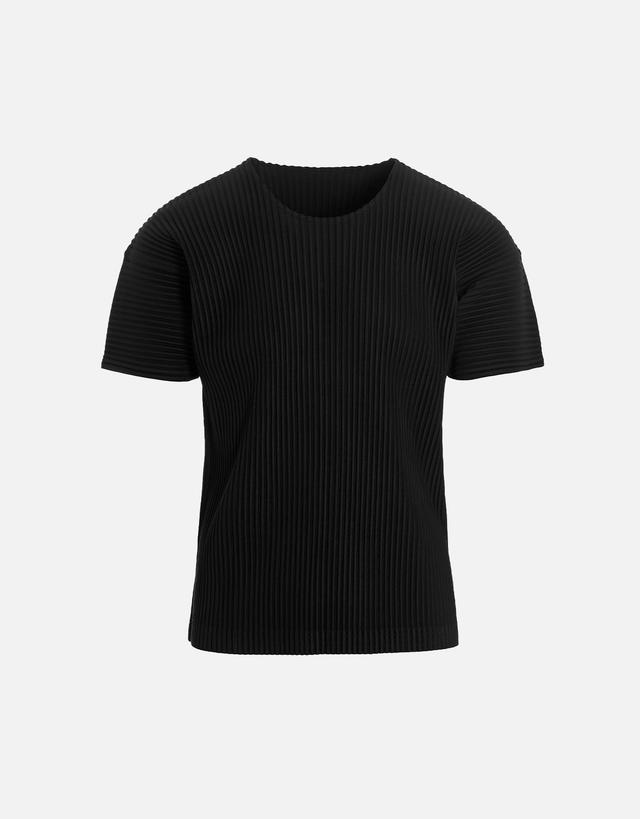 Homme Plisse' Issey Miyake Men's Pleated Crewneck Short Sleeves T-Shirt - 00