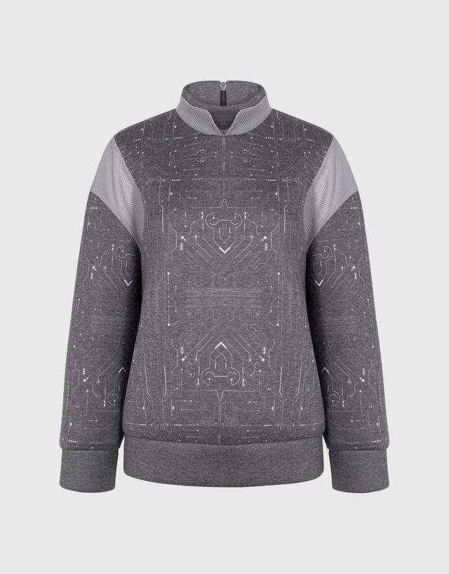 Cres E Dim Circuit print Neoprene SWEATSHIRT - S