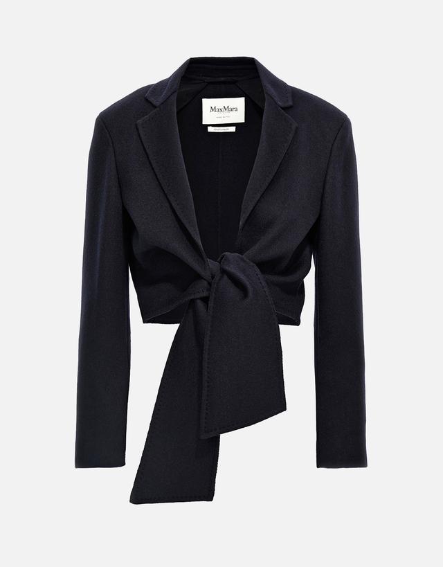 Max Mara Corone Camel Wool Drap Cropped Jacket - IT 46