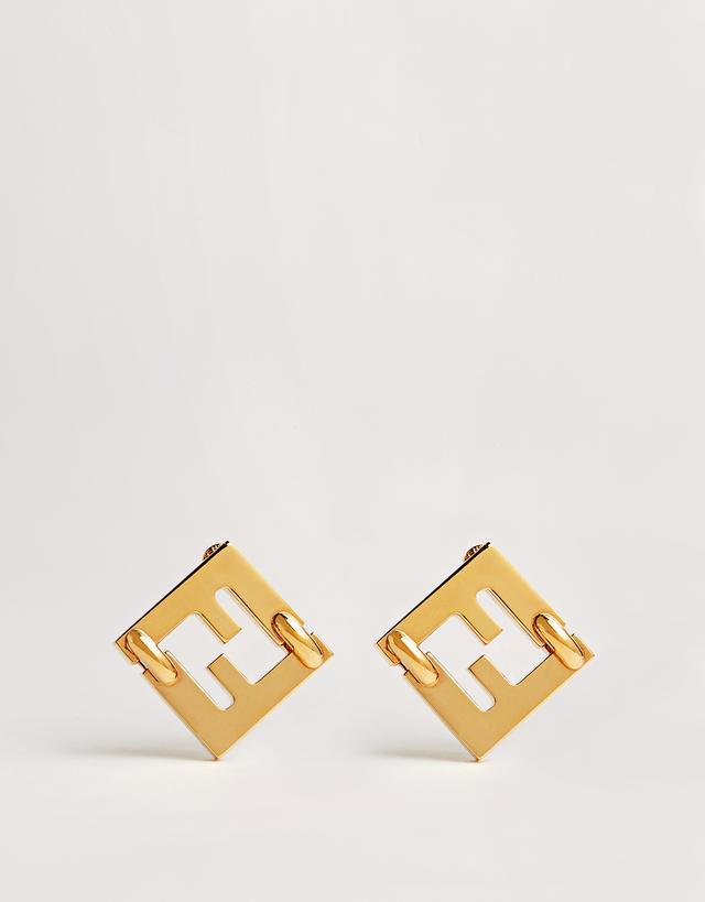 Fendi FF Gold Metal Earrings