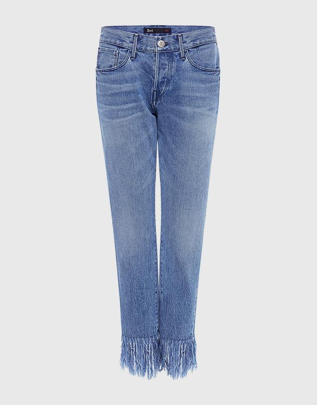 3x1 STRAIGHT CROP FRINGE JEANS - 24