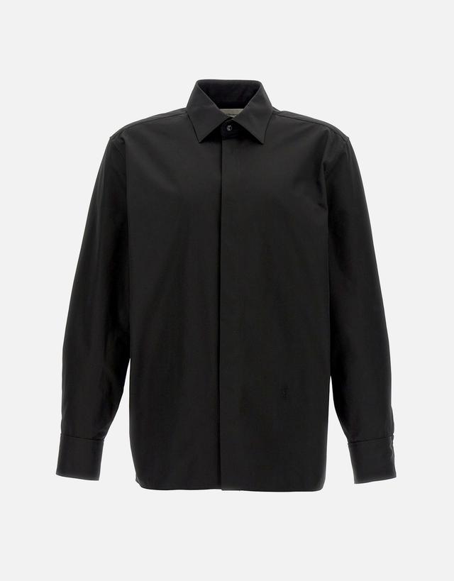 Saint Laurent Men's Cassandre Cotton Shirt - 45