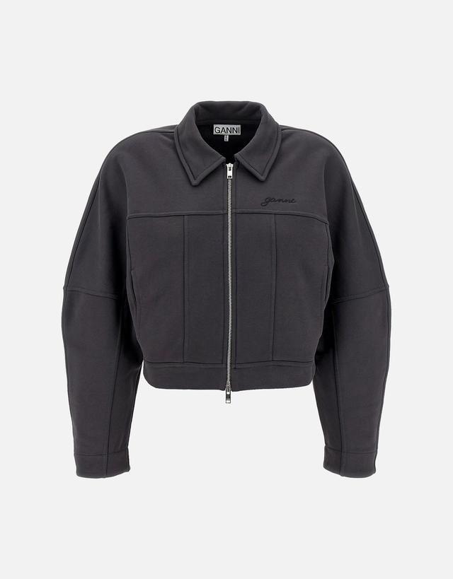 Ganni Organic Cotton Bomber Jacket - M