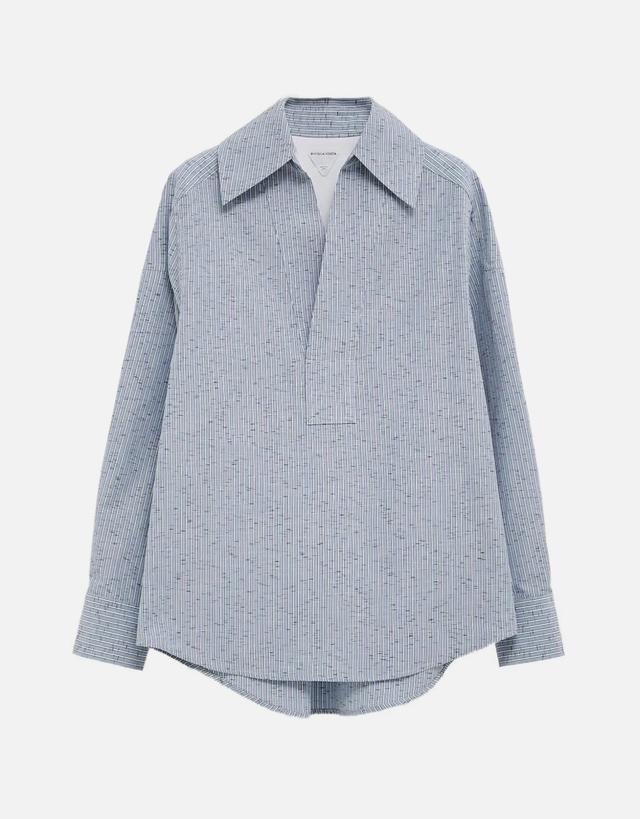 Bottega Veneta Cotton And Linen Stripe Shirt - 38
