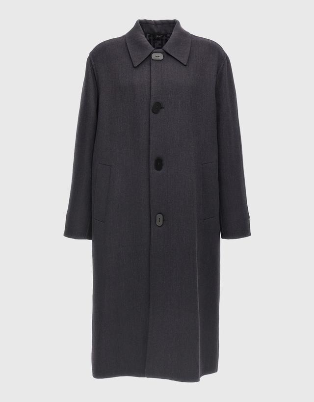 Fendi Men's Double Wool Single-Breasted Coat - 46