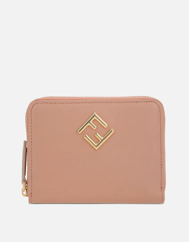 Fendi FF Diamonds Medium Calfskin Zip Around Wallet