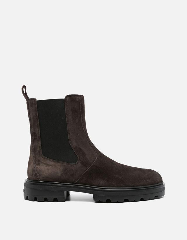 Hogan Men's H673 Suede Calf Leather Chelsea Boots - 5.5