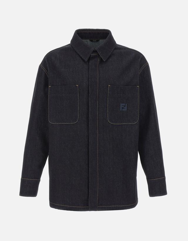Fendi Men's Cotton Denim Jacket - 46