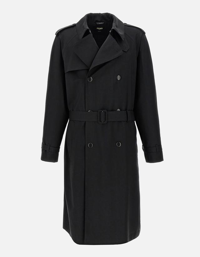 Fendi Men's Wool Trench Coat - 44