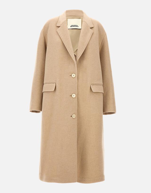 Isabel Marant Efezia Wool Blend Single-Breasted Coat - 36