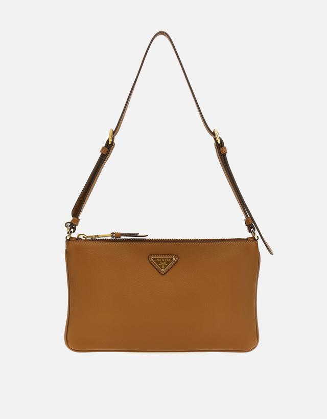 Prada Pebble Leather Shoulder Bag