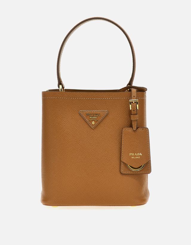 Prada Panier Small Calfskin Leather Handle Bag
