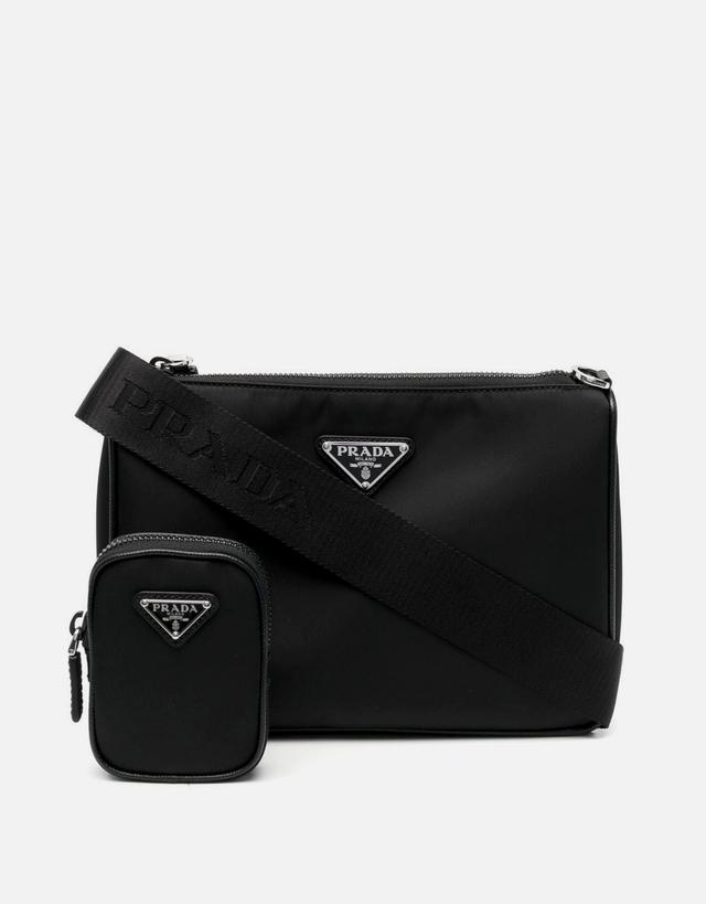 Prada Men's Re-Nylon And Saffiano Leather Shoulder Bag