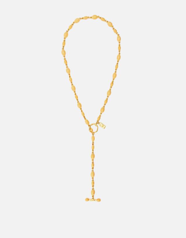 Tom Ford Grace Lariat Vintage Gold Brass Necklace