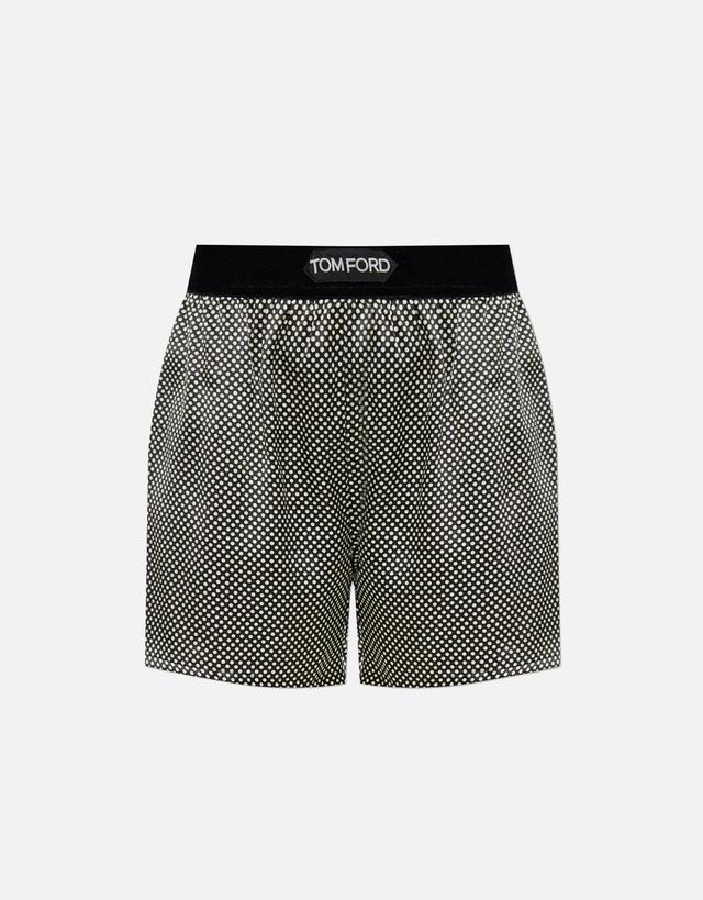 Tom Ford Silk Polka Dot Printed Pajama Shorts - XS