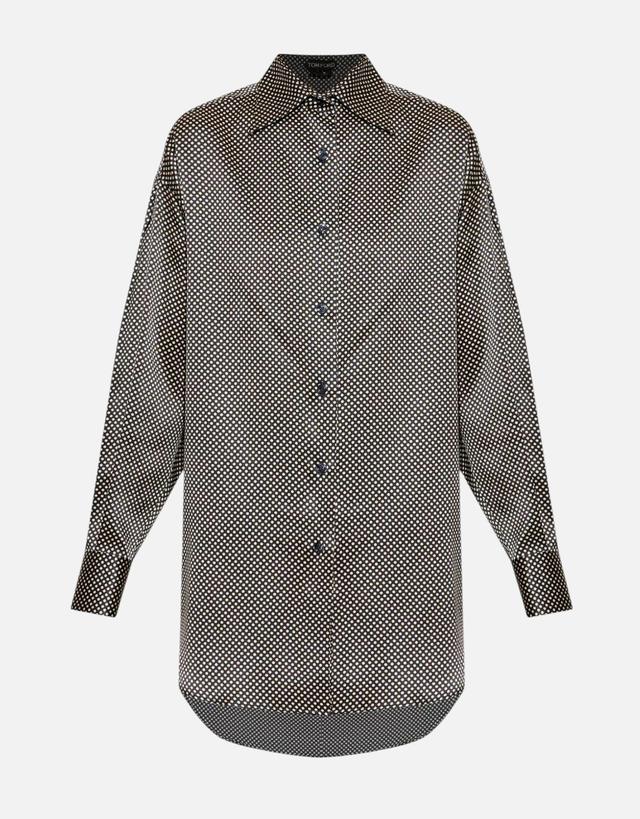 Tom Ford Silk Polka Dot Printed Shirt - 40