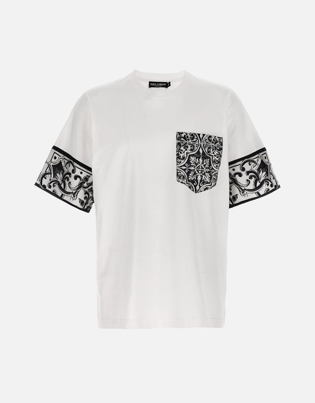 Dolce & Gabbana Men's Maiolica Cotton Silk Print T-Shirt - 48