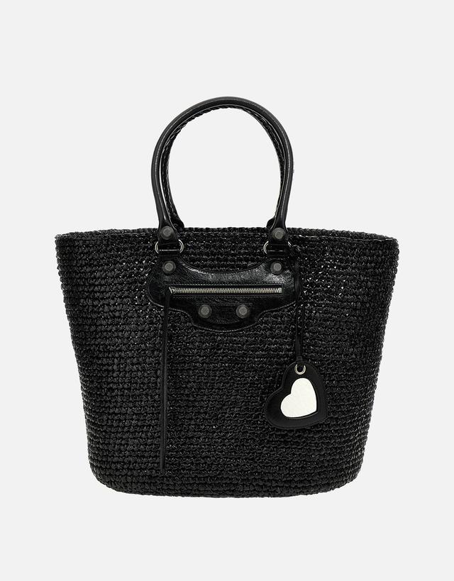 Balenciaga Raffia Large Le Cagole Panier Shopping Bag