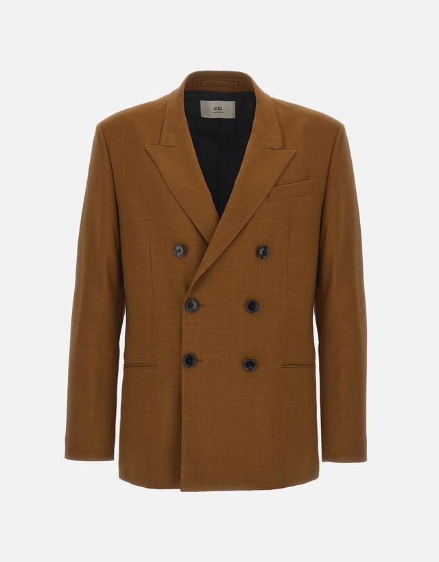 AMI Paris Men's Wool Double-Breasted Blazer - 38
