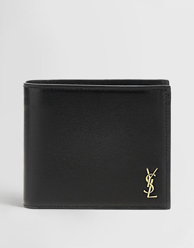 Saint Laurent Men's Calfskin Logo Bifold Wallet