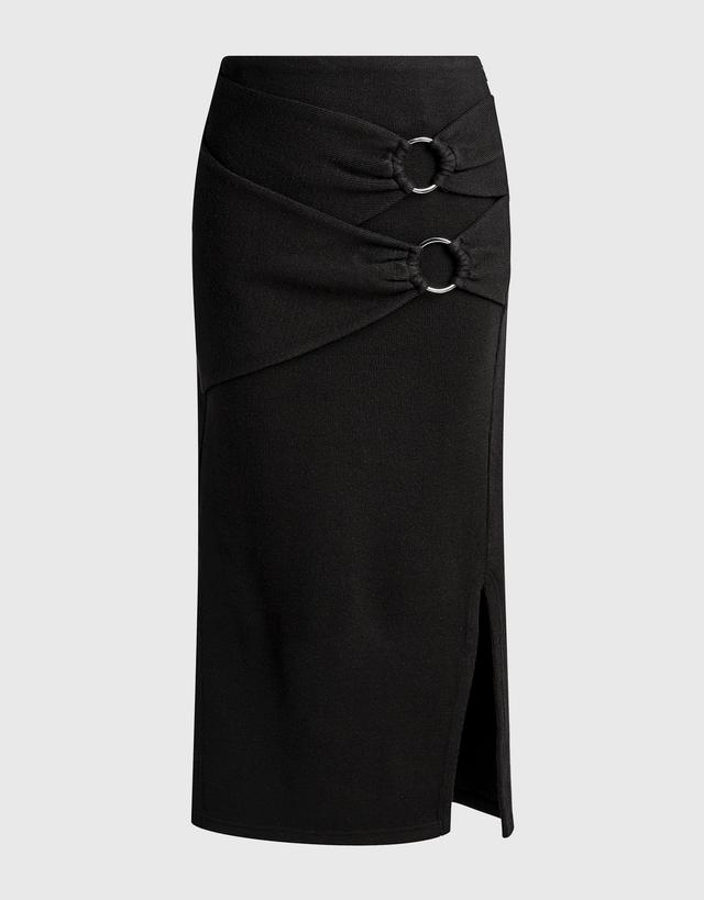 Jonathan Simkhai Directional Ring Embellished Knitted Midi Skirt - M