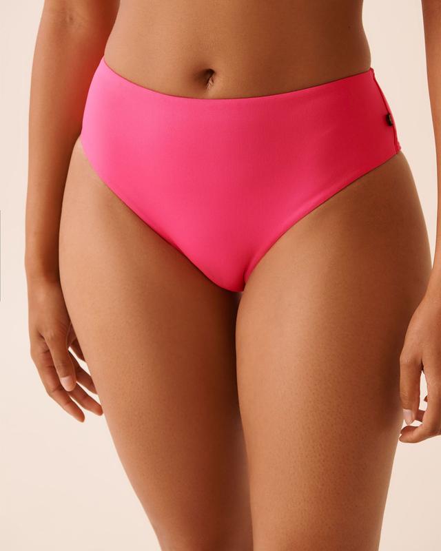 la Vie en Rose PINK PUNCH Mid Waist Cheeky Bikini Bottom - Pink Punch S