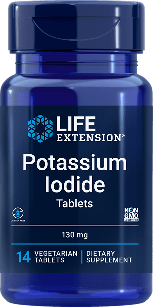 Potassium Iodide Tablets, 14 vegetarian tablets - 130 mg (130 mg, 14 vegetarian tablets), Life Extension