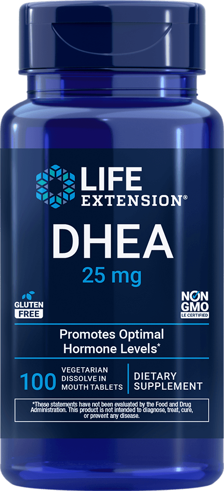 Life Extension DHEA, 100 dissolve-in-mouth tablets - 25 mg (25 mg, 100 dissolve-in-mouth tablets)
