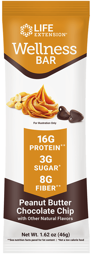 Life Extension Wellness Bar Peanut Butter Chocolate Chip (6 each)