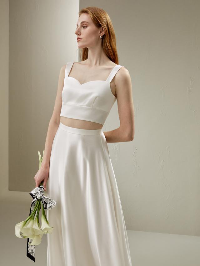 LILYSILK Womens Silk Maxi Skirt - Natural White 100 Silk - Feminine Chiffon Lining Umbrella Skirt 14