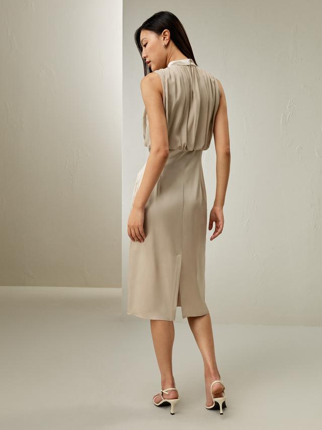 LILYSILK Silk Dress - Ladies - Light Apricot Premium Silk - Wardrobe Must-Have Sleeveless Silk Dress 2