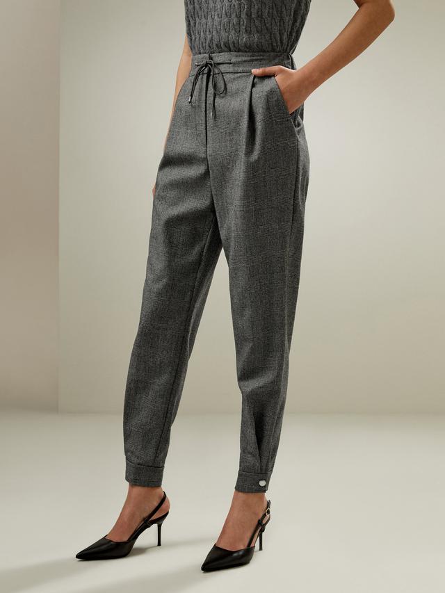 LILYSILK Pantalon En Laine Glen Plaid Boucles De Cheville Réglables Laine Peignée Fine Pièces Incontournables Pour De Multiples Occasions 36