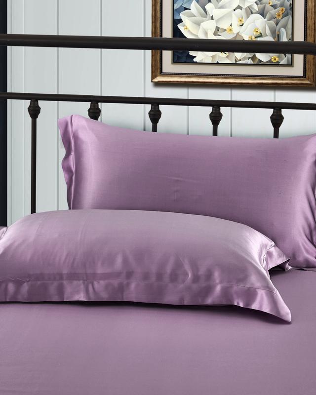 Lilysilk 100 Silk Pillowcase 25MM 2Pcs Cozy And Luxury UK Lavender King (50 X 90Cm)